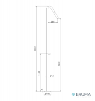 MEDIDAS COLUMNA DE DUCHA EXTERIOR PL20 BRUMA